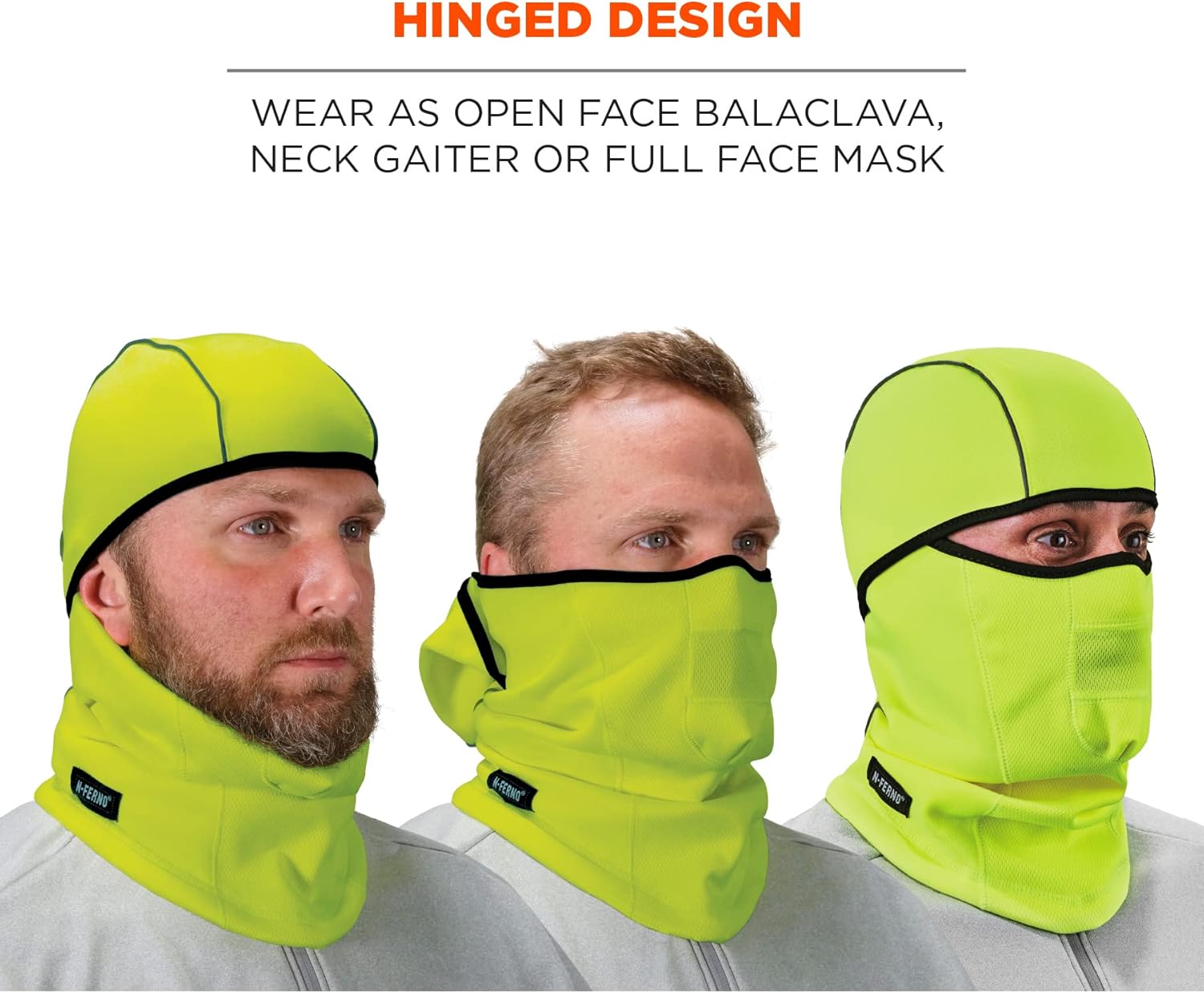 Ergodyne N-Ferno 6823 Wind-Proof Hinged Balaclava Face Mask
