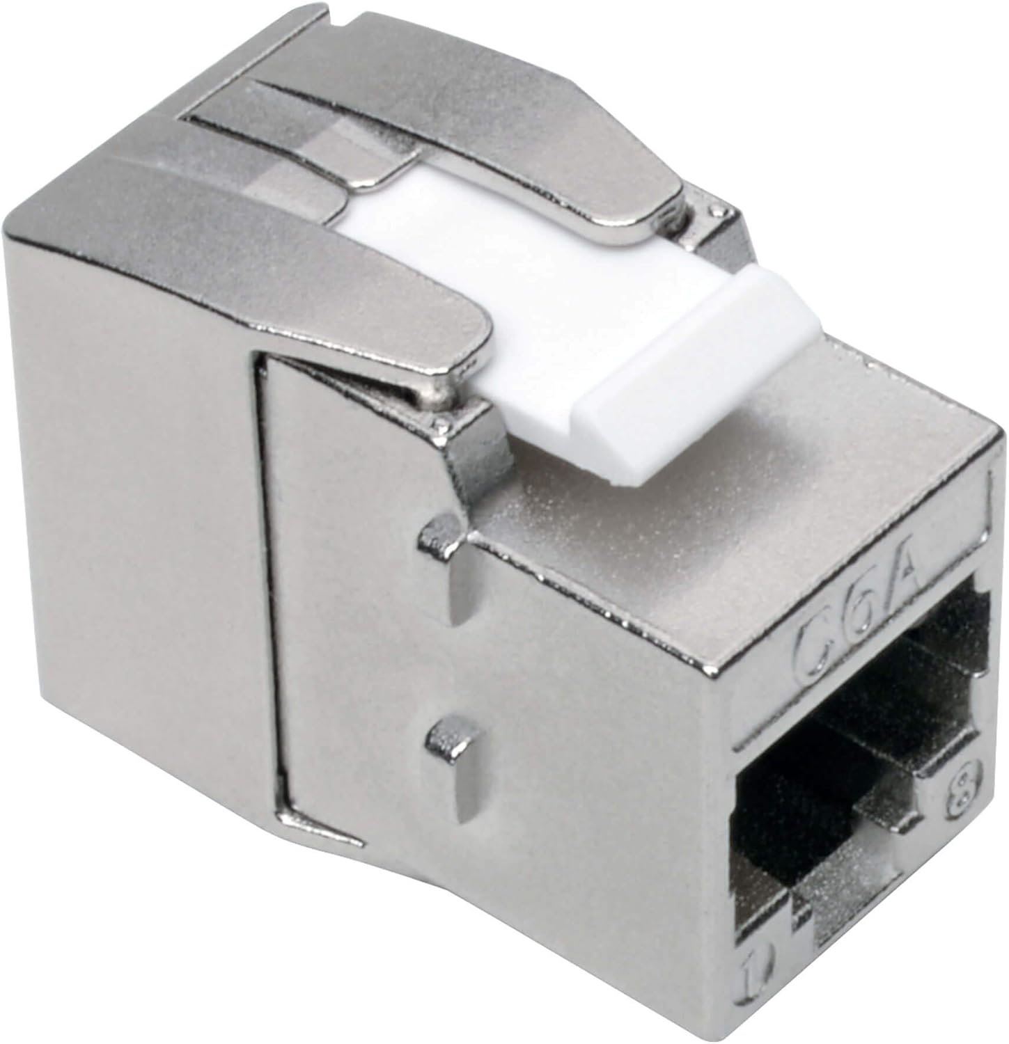 Tripp Lite RJ45 Keystone Jack, Cat6a/Cat6/Cat5e, RJ45 Connector, Shielded, Dust Cap, No Tools Required, PoE/PoE+ Compliant