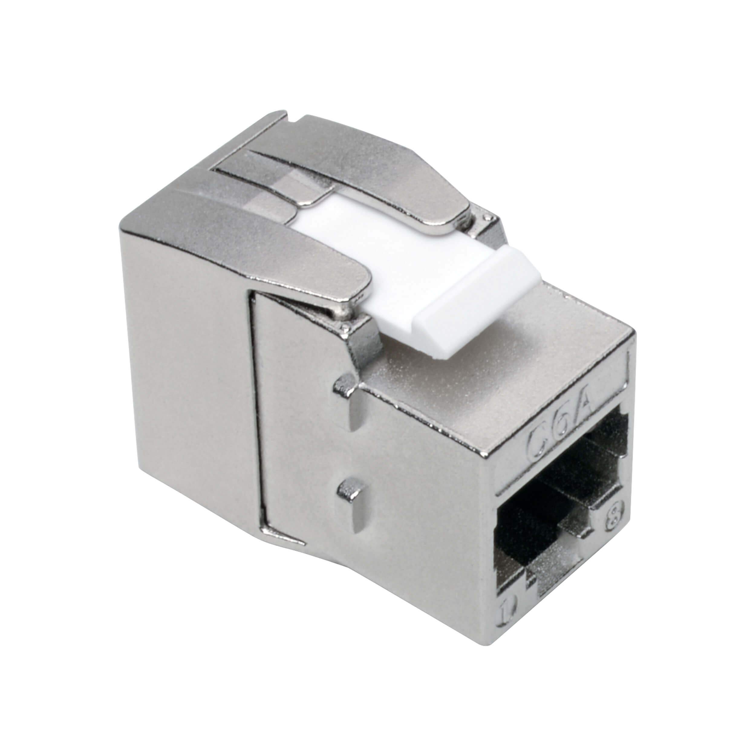 Tripp Lite RJ45 Keystone Jack, Cat6a/Cat6/Cat5e, RJ45 Connector, Shielded, Dust Cap, No Tools Required, PoE/PoE+ Compliant