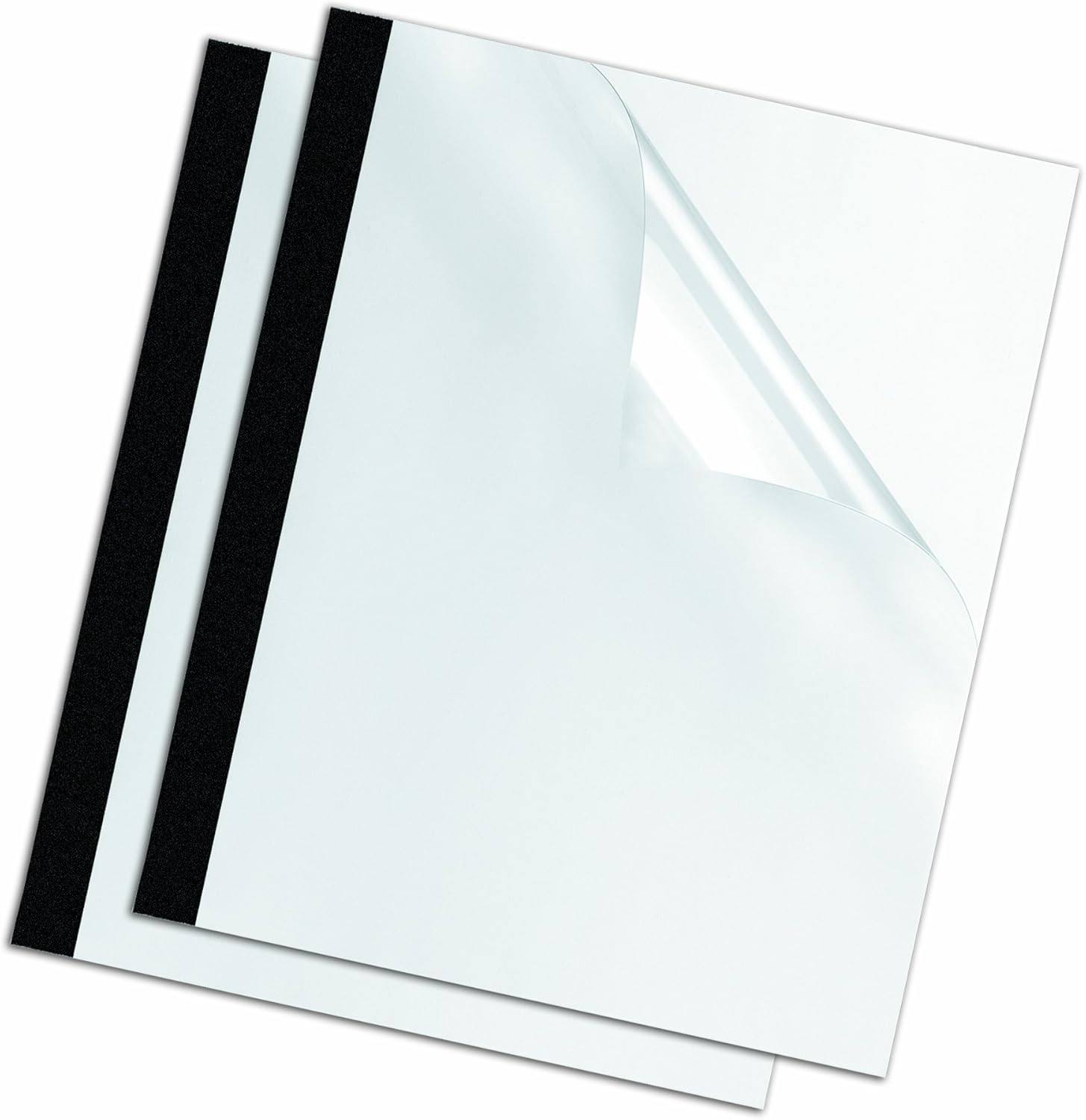 Fellowes Thermal Presentation Covers, 3/8-Inch, Transparent Front, Linen Textured Black Back, 10 per Pack (5256101)