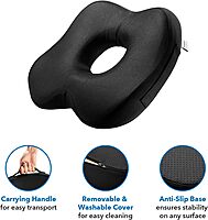 Mount-It! Office Seat Cushion, Premium Ergonomic Memory Foam with Cooling Gel