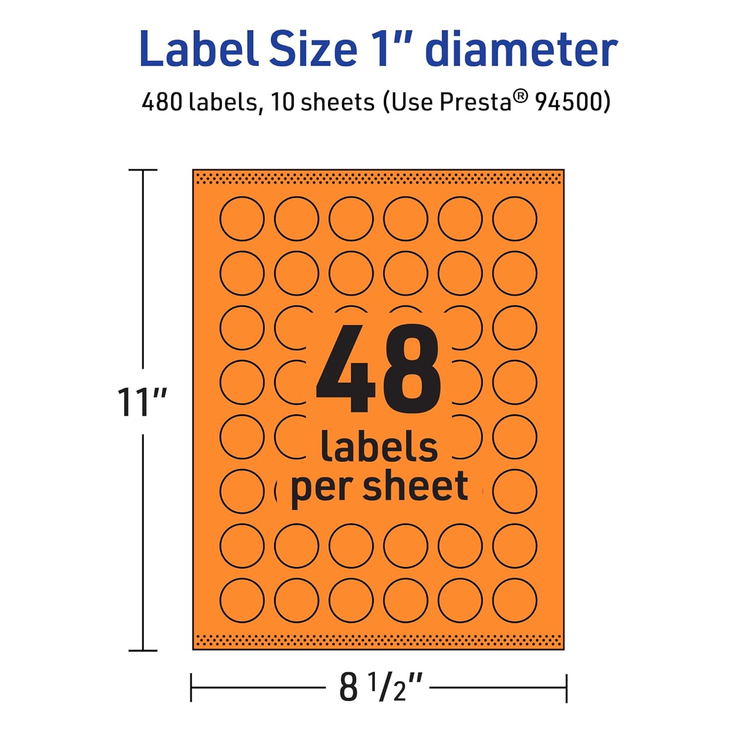 Avery Printable Round Labels, Sure Feed Technology, Print-to-the-Edge, Laser/Inkjet