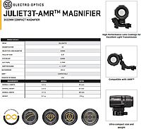 SIG SAUER JULIET3T-AMR 3x22mm Tactical Magnifier | Compact Flip-to-Side Optic with PowerCam QR Mount | AMR Compatible