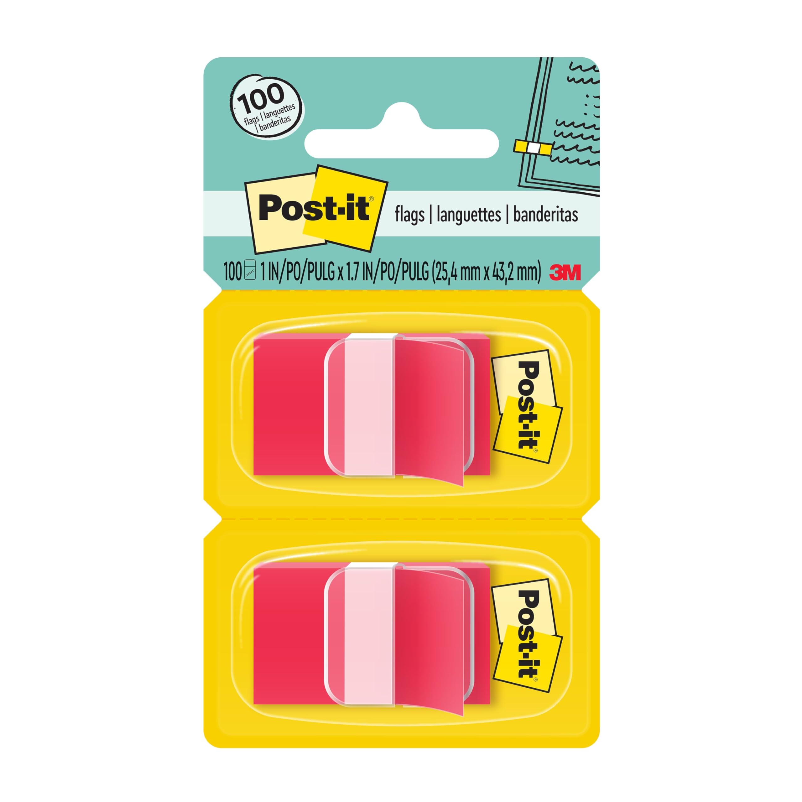 POST-IT Post-it Flags Pop-Up Dispensers 1 in x 1.7 in
