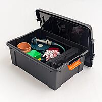 IRIS Heavy Duty Plastic Storage Bins with Durable Lid and Secure Latching Buckles (47 qt. - 4 Pack)