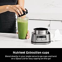 Ninja Blenders for Kitchen | Smoothie Blender, Mixer, Grinder - Premium Blending Performance for Sauces, Frozen Drinks, and More | 1200 Peak Watt Motor | SS101 Foodi Personal Smoothie Maker