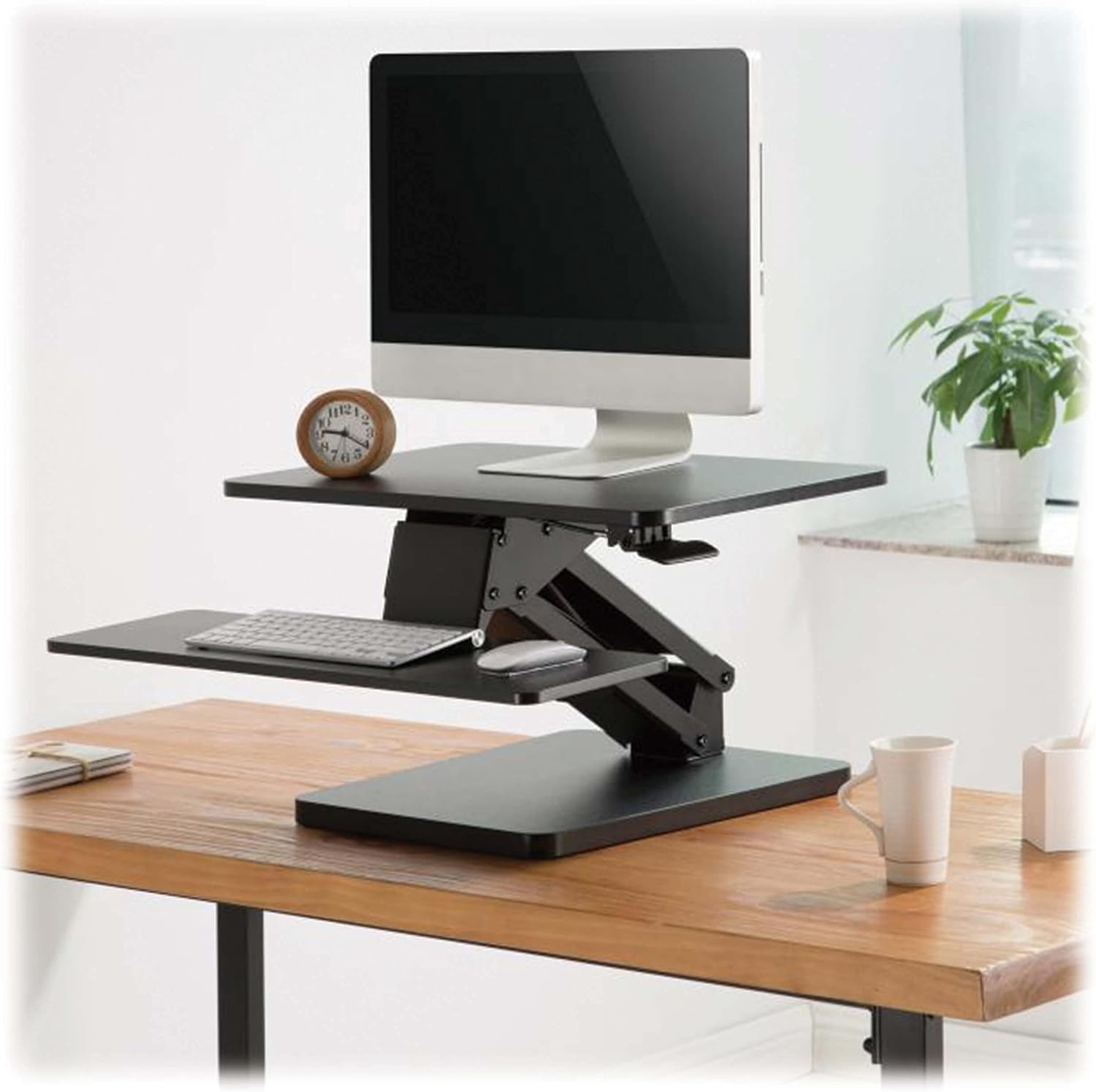 Tripp Lite Safe-IT Sit Stand Desk Converter Desktop Workstation, 23.6 x 15.7 inch Monitor or Laptop Surface