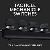 Logitech G413 SE Full-Size Mechanical Gaming Keyboard - Backlit Keyboard with Tactile Mechanical Switches, Anti-Ghosting, Compatible with Windows, macOS - Black Aluminum