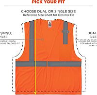 Ergodyne GloWear 8210HL Mesh Hi-Vis Safety Vest, Hook & Loop