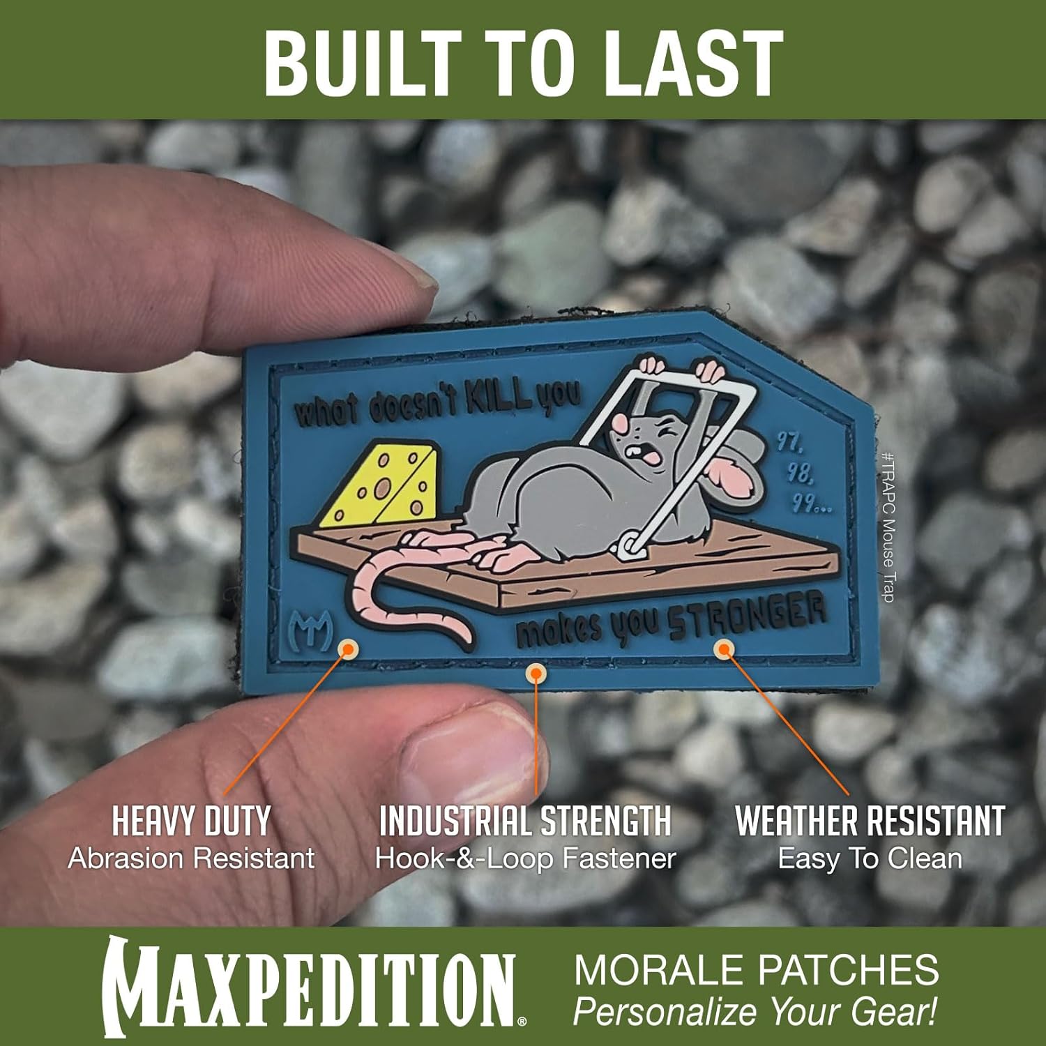 MAXPEDITION 3D Morale Patch with Hook Back