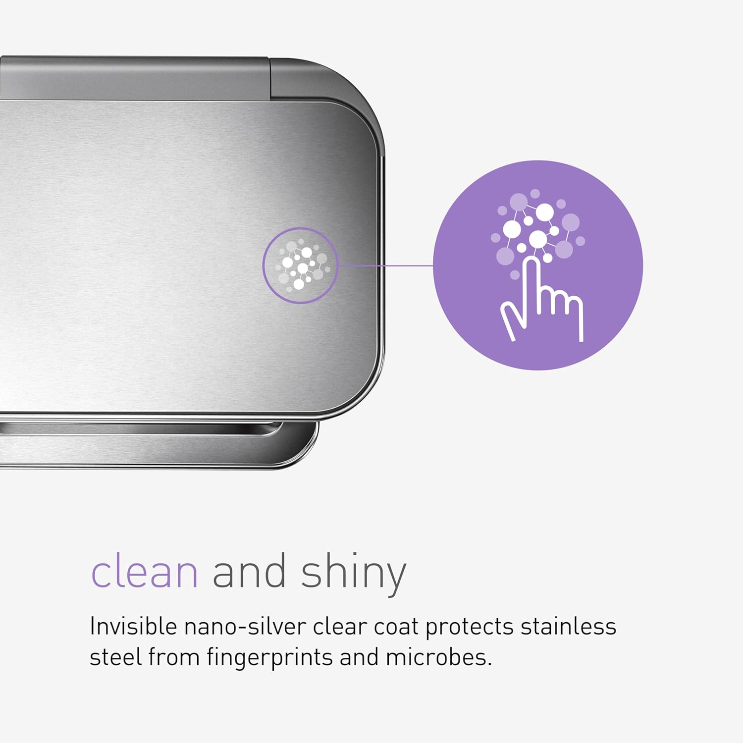 simplehuman 45 Liter / 12 Gallon Liter Rectangular Hands-Free Kitchen Step Trash Can with Soft-Close Lid, Brushed Stainless Steel with Plastic Lid Gray Plastic Lid 45 Liter