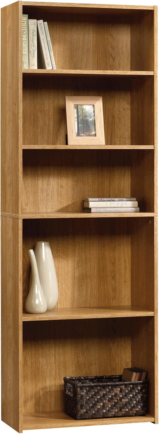 Sauder Beginnings 5-Shelf Bookcase with Adjustable Shelves