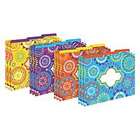 Barker Creek File Folders, Moroccan Design, Letter Size, Set of 12 12pt Cardstock
