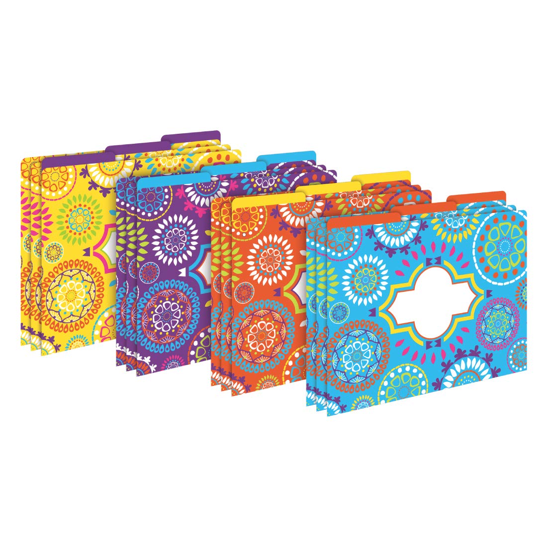 Barker Creek File Folders, Moroccan Design, Letter Size, Set of 12 12pt Cardstock