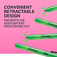 Sharpie Retractable Highlighters Chisel Tip Highlighter Marker Set Fluorescent Highlighters Classroom Journaling Study Supplies Assorted Colors 8 Count 8 Count Assorted