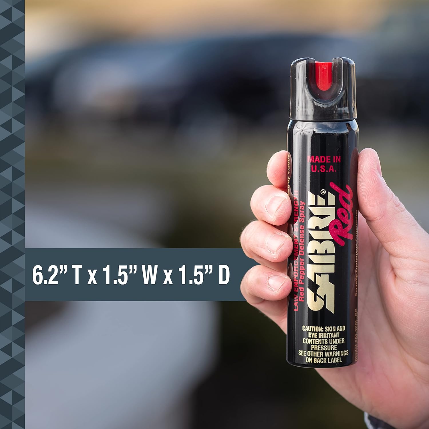 SABRE Magnum 120 Pepper Spray, 35 Bursts, 12-Foot (4-Meter) Range, Extra Large 92.4 Gram Canister, Wide Cone Spray Pattern