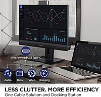 ViewSonic Video Conferencing Docking Monitor with Windows Hello Compatible IR Webcam