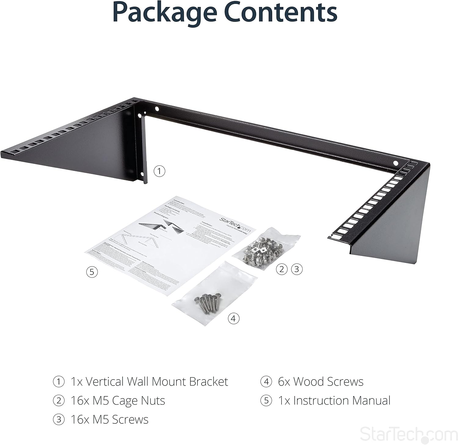 StarTech.com 19in Steel Vertical Wall Mount Rack Bracket