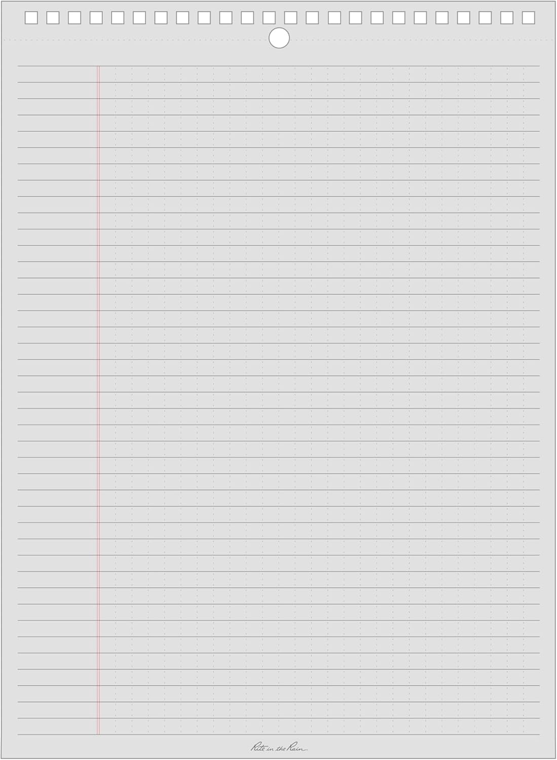 Rite in the Rain Weatherproof Legal Pad, 8.5" x 11", Gray Cover, Legal Pattern (No. LP785) 1 Pack