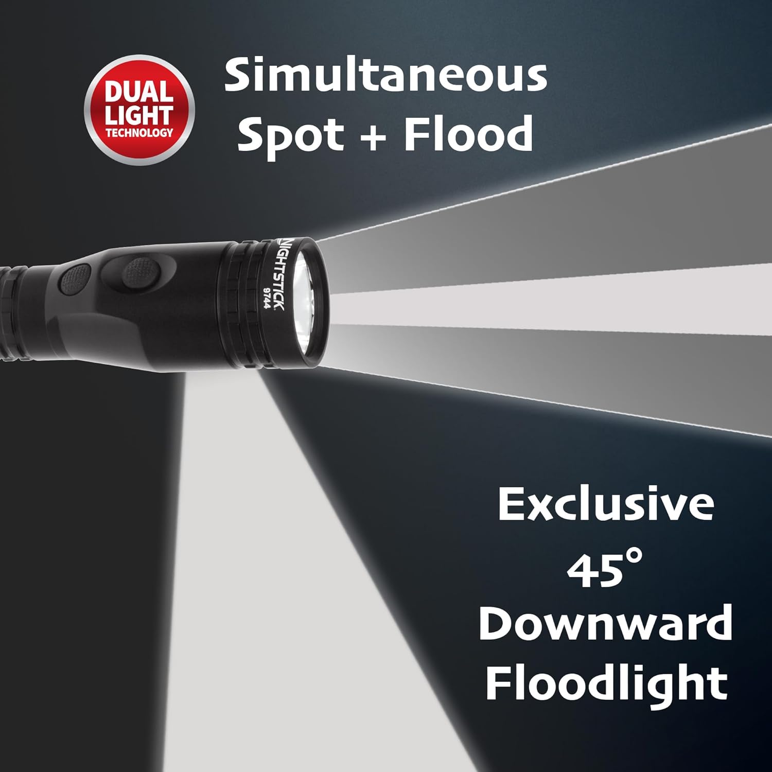 Nightstick Full-Size Black NSR-9744XL Metal Multi-Function Rechargeable Led Flashlight