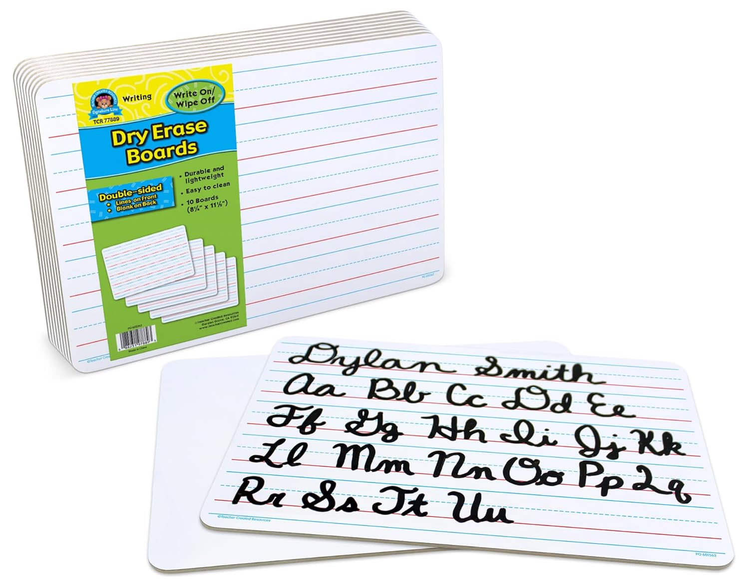 TEACHER CREATED RESOURCES Non-Magnetic Double-Sided Dry-Erase Boards