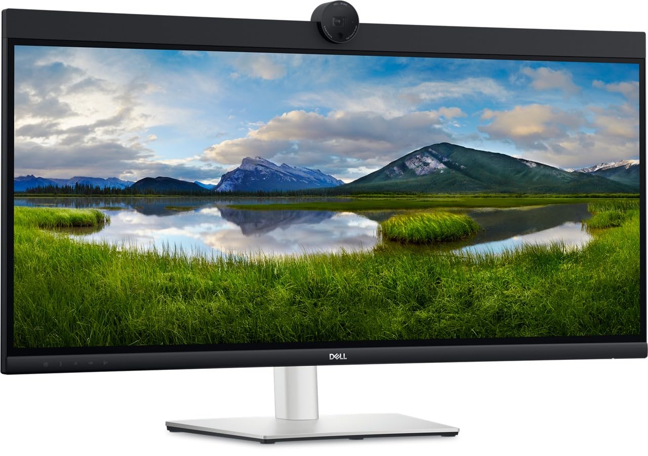 Dell P3424WEB 34in Class Webcam UW-QHD Curved Screen LED Monitor - 21:9 - 34.1in Viewable