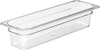 Cambro 1/2 Size Camwear Food Pan, 4in x 10in x 20 7/8in, Clear