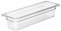 Cambro 1/2 Size Camwear Food Pan, 4in x 10in x 20 7/8in, Clear