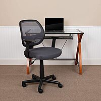 FLASH FURNITURE Flash Fundamentals Mid-Back Mesh Swivel Ergonomic Task Office Chair with Arms