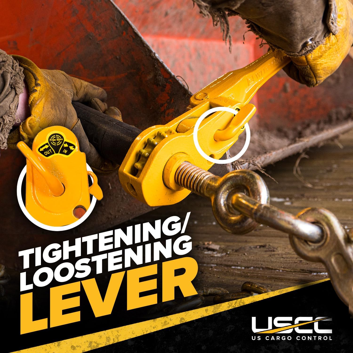 US Cargo Control Peerless QuikBinder Plus Ratchet Load Binder for 5/16 Inch - 3/8 Inch Grade 70 or 80 Chain - 7