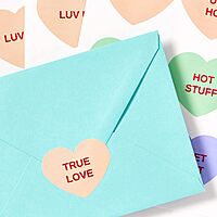 AVERY Matte White Heart Labels, Sure Feed Technology, 2-9/32" x 1-27/32"