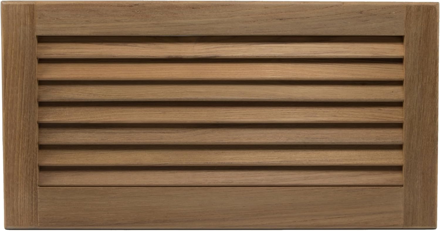 Whitecap Teak Louvered Insert for Cutout, 17 x 8 3/8"