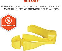 Ergodyne Squids 3405 Glove Clip Holder with Belt Clip, Lime (Pack of 2)