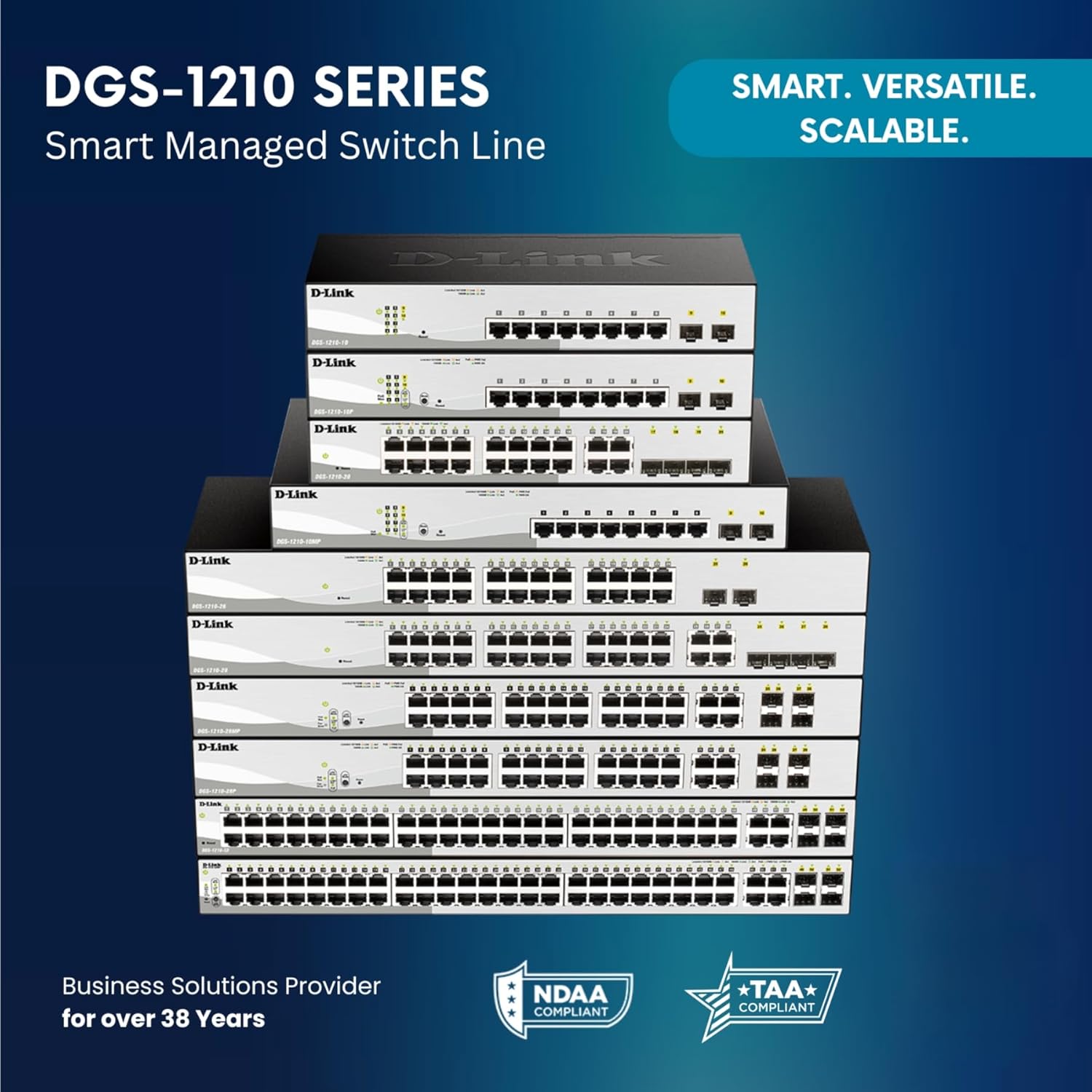 D-Link DGS-1210 Series Gigabit Smart Managed PoE+ Switches