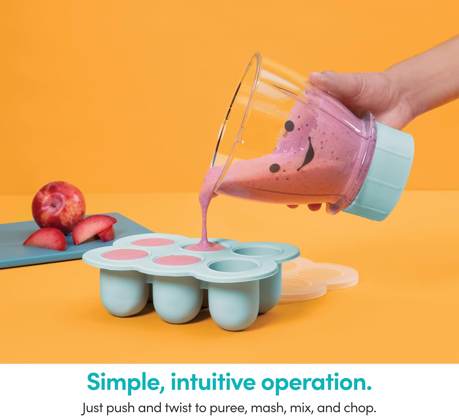 NutriBullet NBY-50100 Baby Complete Food-Making System, 32-Oz, White, Blue, Clear 32-oz.