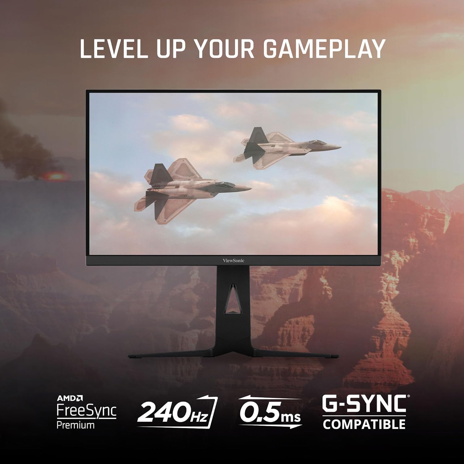 ViewSonic XG IPS Gaming Monitor - FreeSync Premium, NVIDIA G-SYNC Compatible, USB-C 65W
