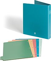 U BRANDS U-Eco 1" Poly Binder + 5 Tab Divider Set, Letter Size, Two Pockets