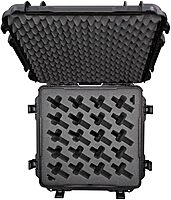 NANUK 968 Wheeled Waterproof Hard Case with Foam Insert for 20 Up Pistol, Black