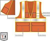 ERGODYNE GloWear 8235ZX Class 2 Two-Tone X-Back High-Visibility Safety Vest