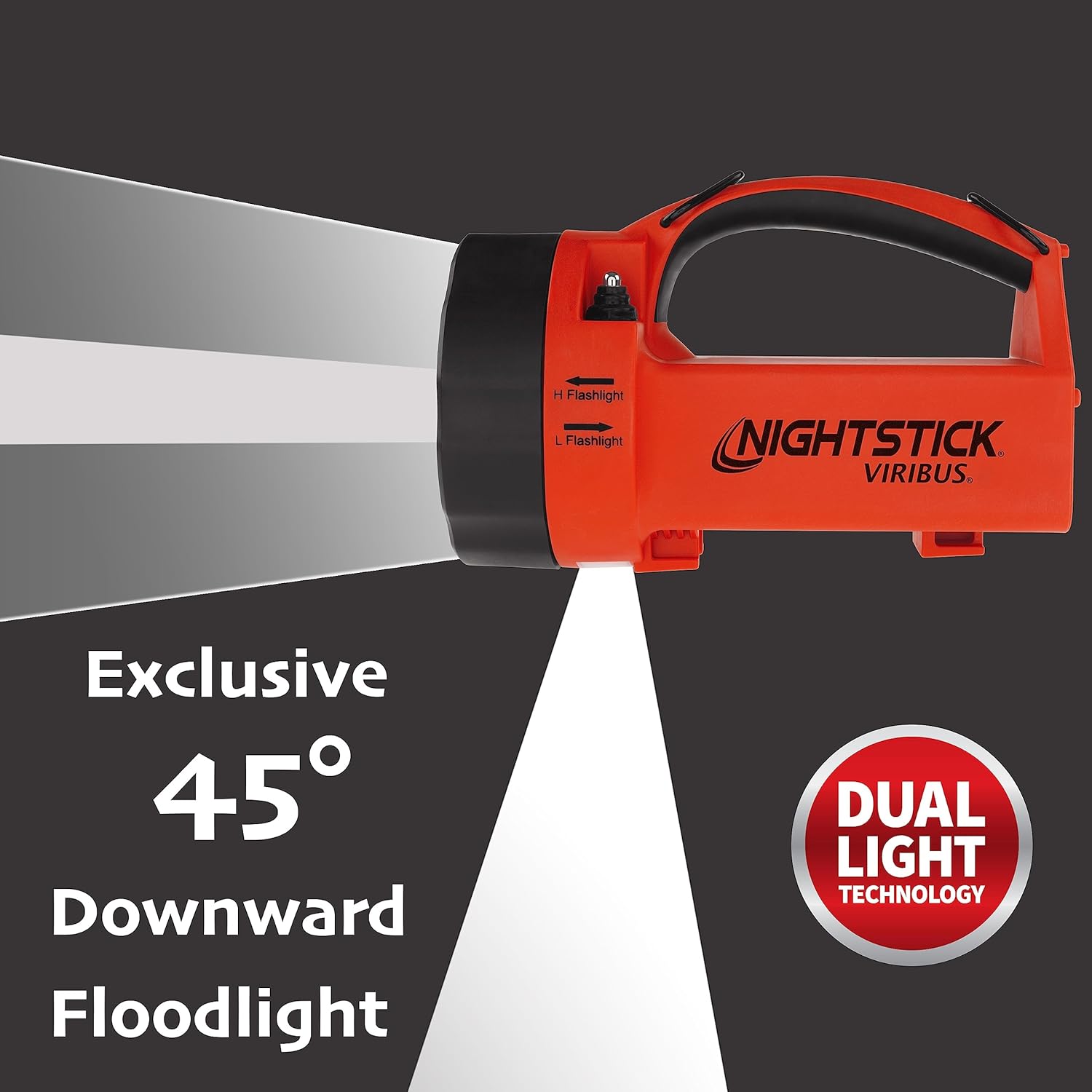 Nightstick XPR-5581RX Viribus - is Rechargeable X-Series Dual-Light Lantern Light - Red
