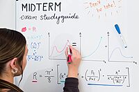 U Brands Low-Odor Dry-Erase Markers with Erasers, Medium (2mm) Point, Assorted Colors, Pack of 10