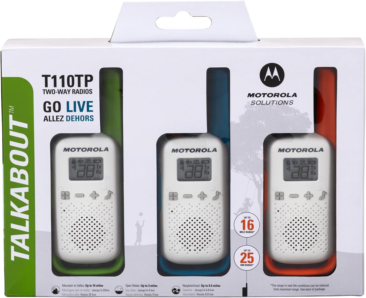 Motorola Solutions TALKABOUT T110 Two-Way Radio 3 Pack