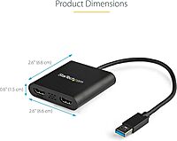 StarTech.com USB to Dual HDMI Adapter for Windows