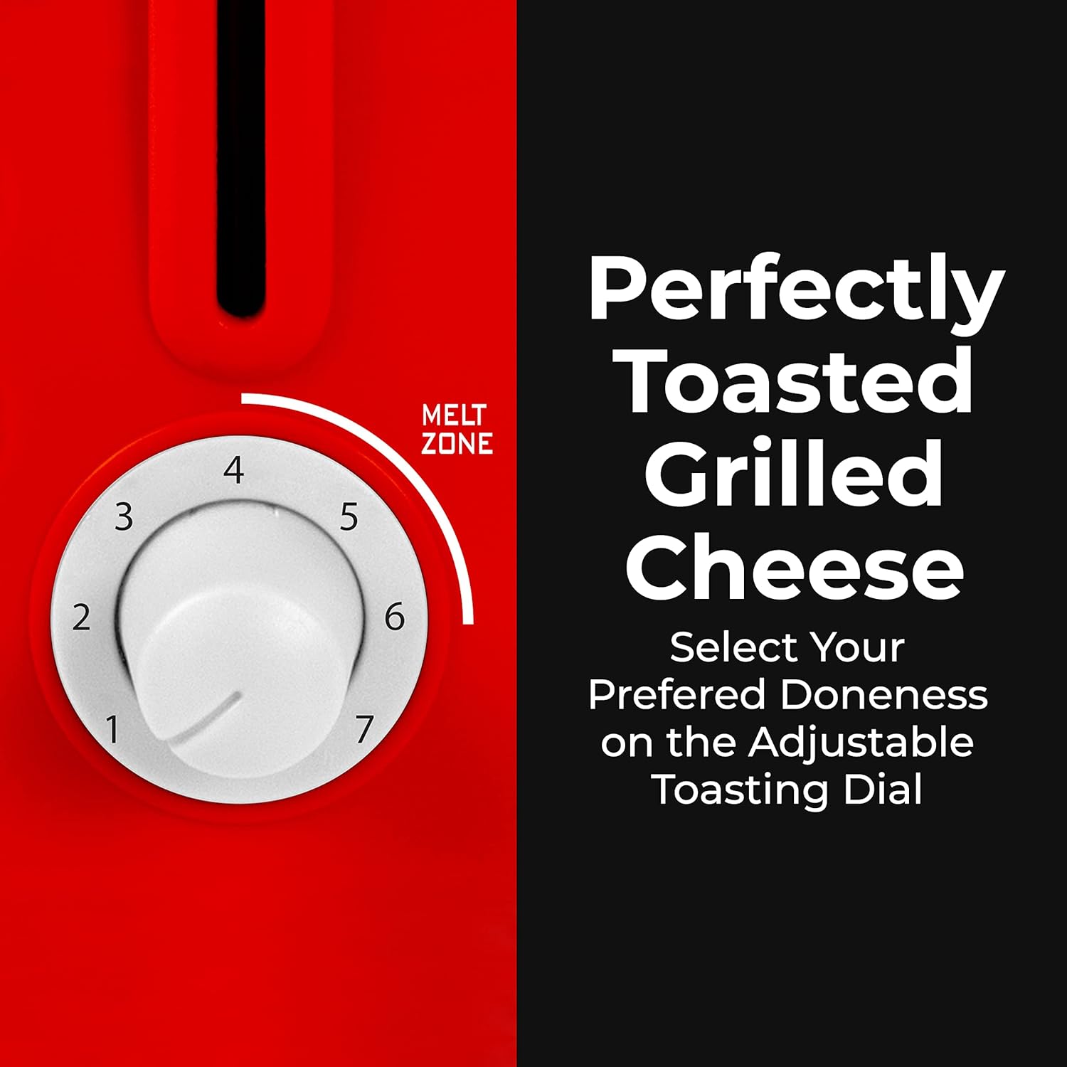 NOSTALGIA Grilled Cheese Sandwich Toaster with Easy-Clean Toasting Baskets and Adjustable Toasting Dial