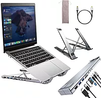 Laptop Docking Station Stand with USB-C 4K HDMI 8 Ports
