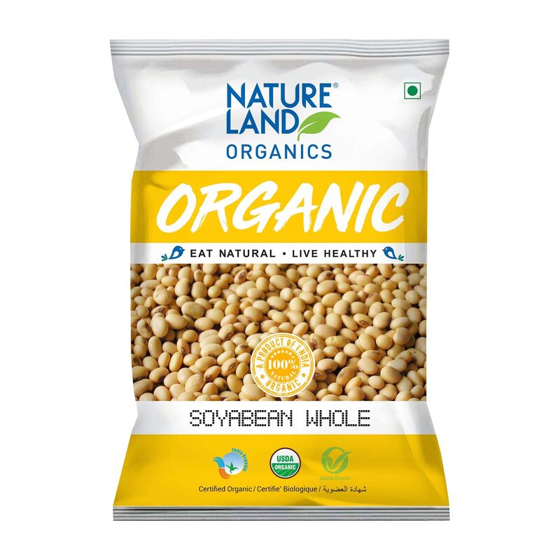 Natureland Organic Soybean Whole 500g.فول الصويا العضوي الكامل 500 جرام