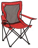 Coleman Broadband Mesh Quad Camping Chair with Carry Bag & Cup Holder, Cooling Mesh Back with Adjustable Arms