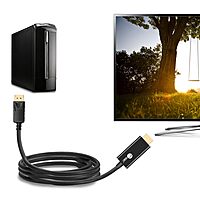 SIIG DisplayPort 1.2 to HDMI 1.4 Cable 4K @30Hz - DP to HDMI Male to Male Adapter - HDCP - 10 Feet