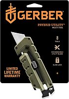 GERBER Gear Prybrid Utility Knife with Pry Bar - Multi-Tool Pocket Razor Knife with Retractable Knife Blade - EDC Knife - NEW Green with Clip
