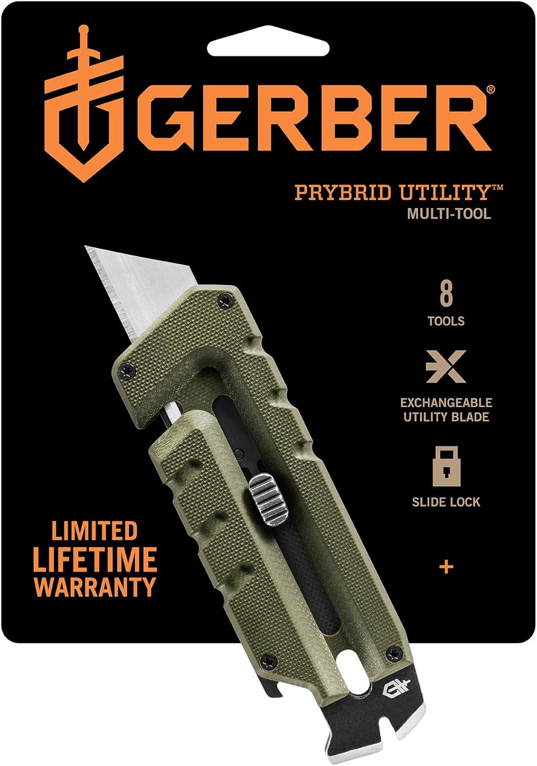 GERBER Prybrid Utility Knife with Pry Bar - Multi-Tool Pocket Razor Knife - EDC Knife